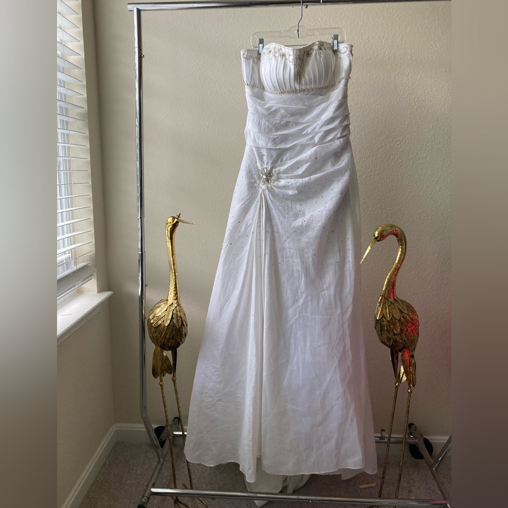 Strapless Rhinestone Wedding Dress